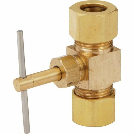 ALL-SOURCE 3/8 In. Tube x 3/8 In. Tube Brass Straight Needle Valve 456090